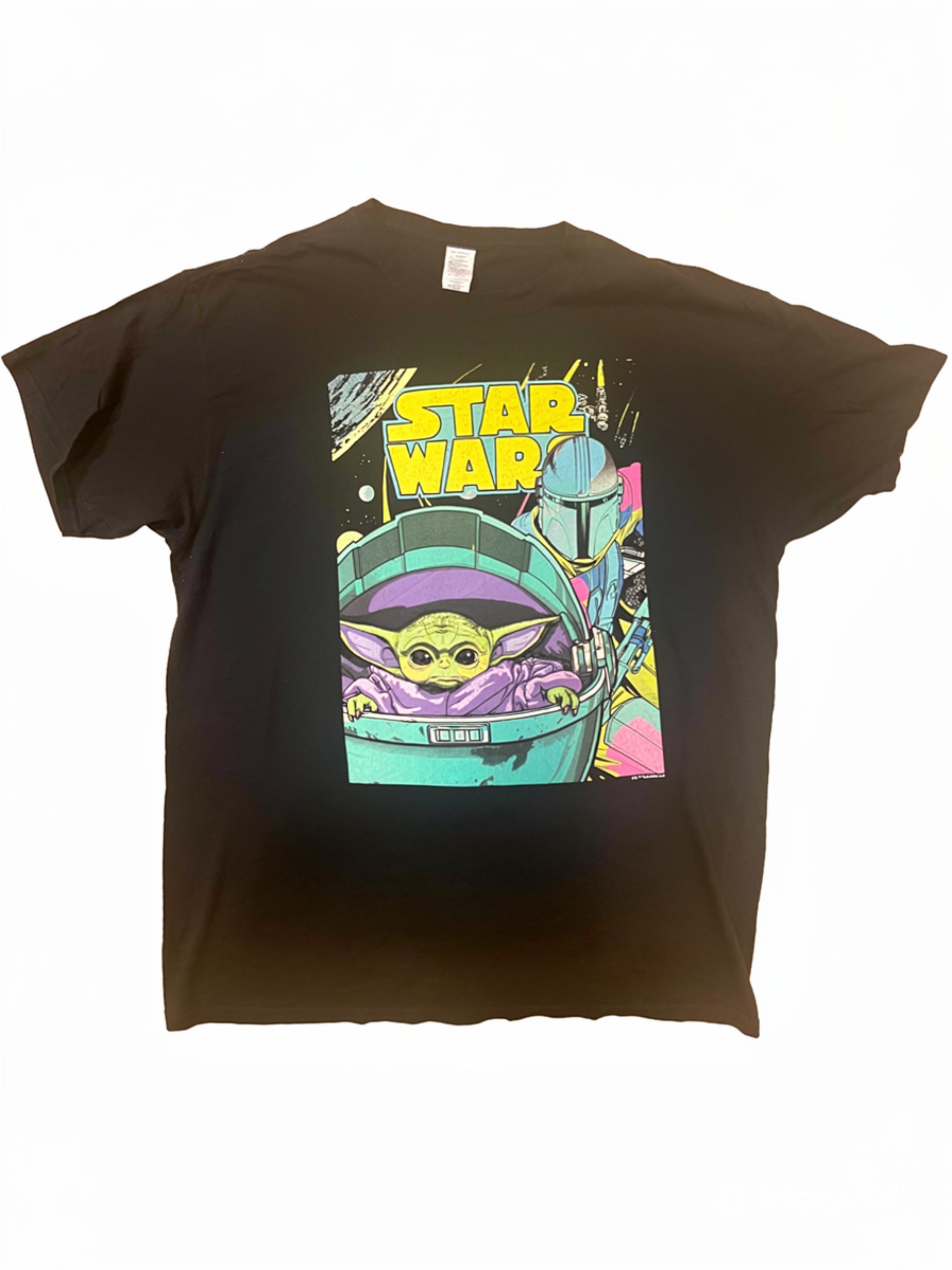 Star Wars The Mandalorian & Grogu Comic Art T-Shirt